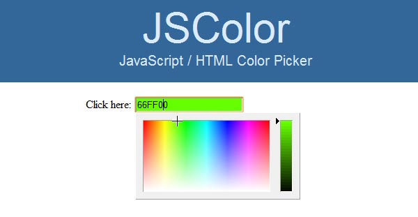 JS Color Simple JavaScript HTML Color Picker