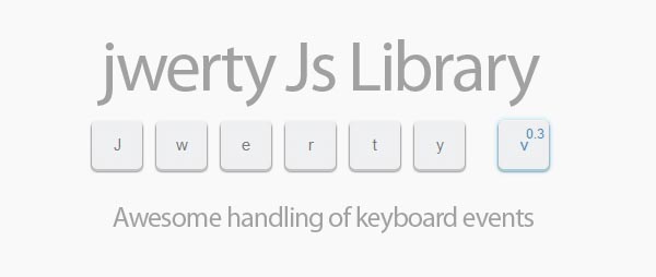 JavaScript Keyboard Events Handling Library : jwerty