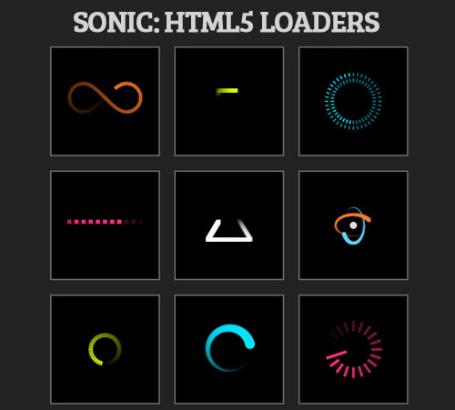 Sonic: HTML5 Loaders con un editor