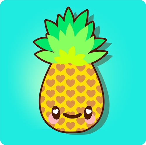 How to Draw a Simple, Super Kawaii Pineapple in Adobe Illustrator