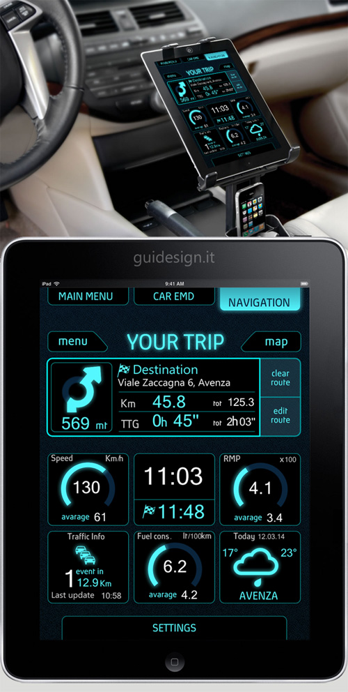 Automotive UI Designs and Concepts for Inspiration
