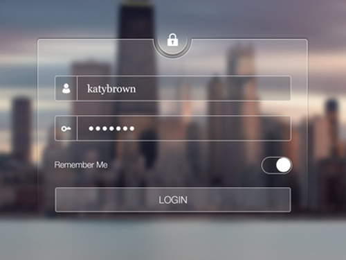 Transparent Login Screen  UI Designs and Concepts for Inspiration