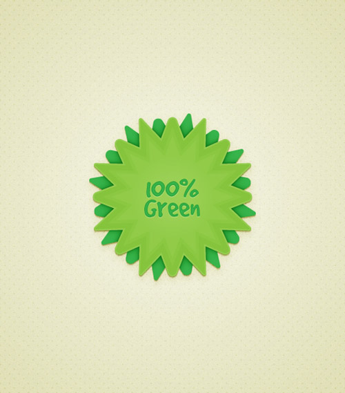 Create a Green Web Badge Using Live Corners in Illustrator