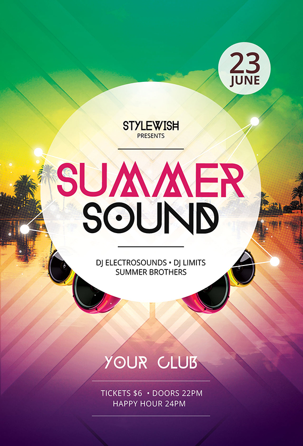 Summer Sound Flyer Template