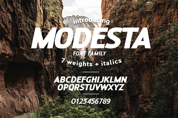 Modesta New Branding Font