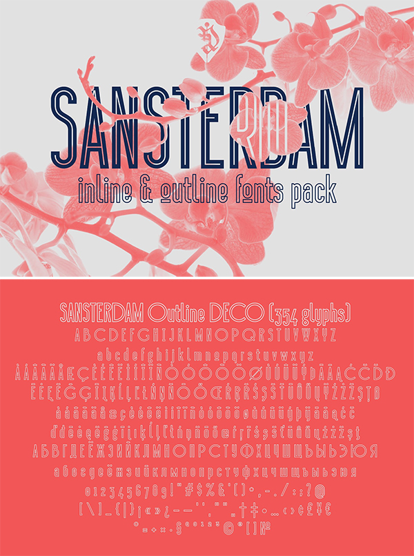 Sansterdam Inline & Outline Font