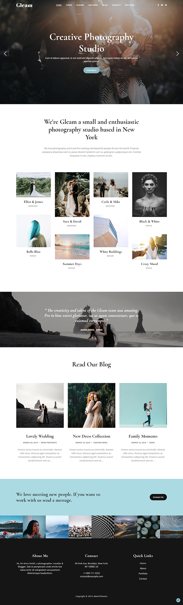 Shimmer - Portfolio Photography WordPress Theme