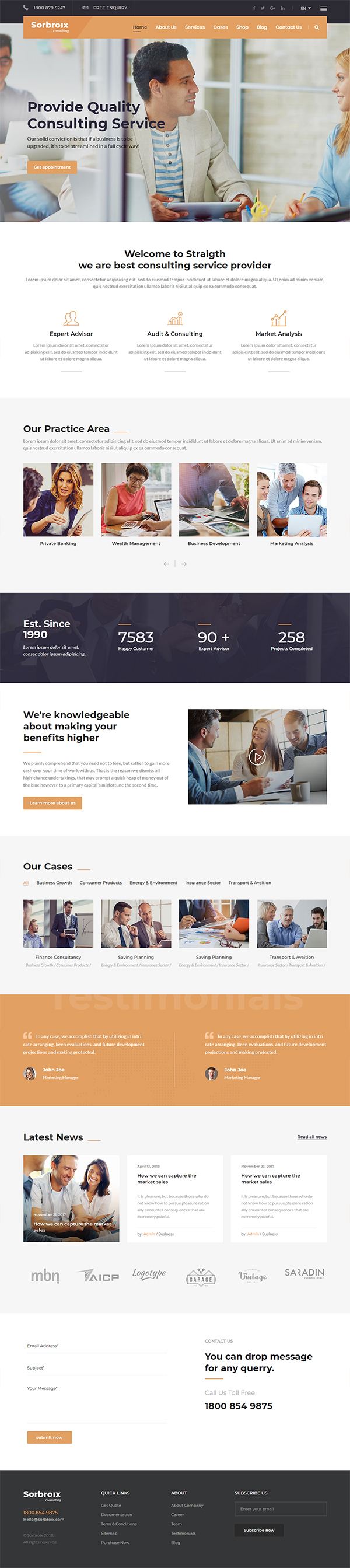Sorbroix: Business Consulting WordPress Theme