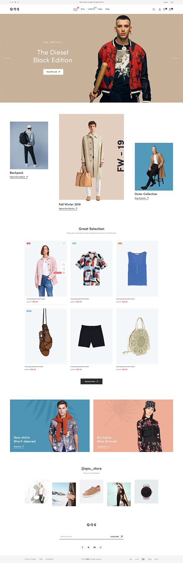 QOS - Minimal Fashion WordPress Theme for WooCommerce