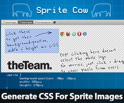 Easy CSS sprite sheets Generator: Sprite Cow
