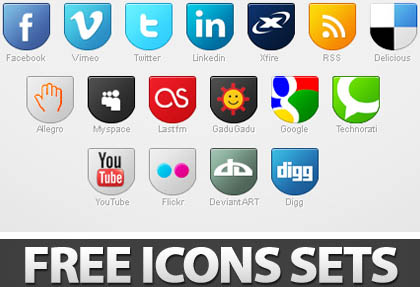 Huge collection of free icons sets