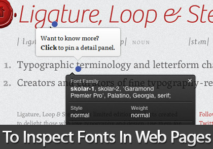 inspect-font-webpage