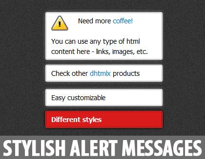 Stylish alert-messages