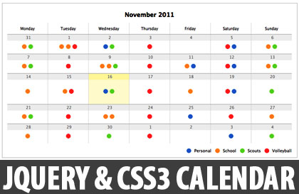 jquery-css3-calendar
