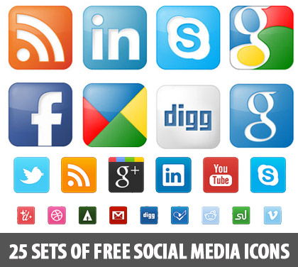23 Sets of free social media icons