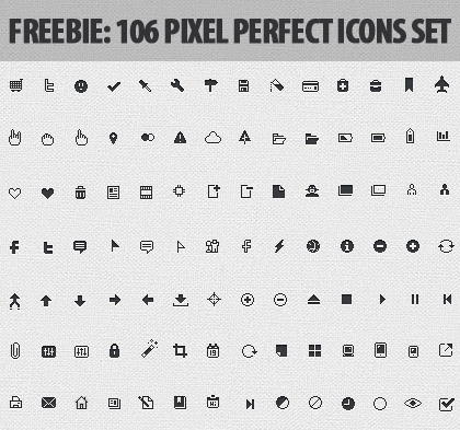 Pixel Perfect Icons Set