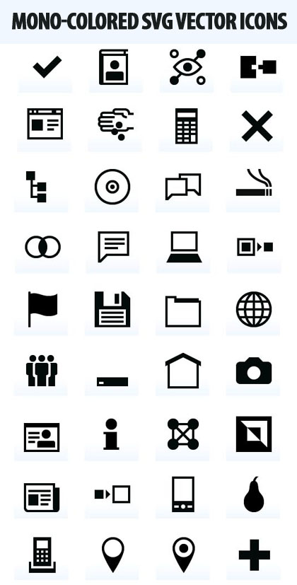 Mono-Colored SVG Vector Icons