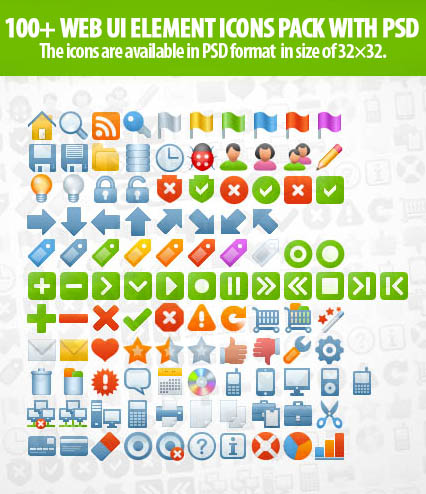 Web UI Element Icons Pack