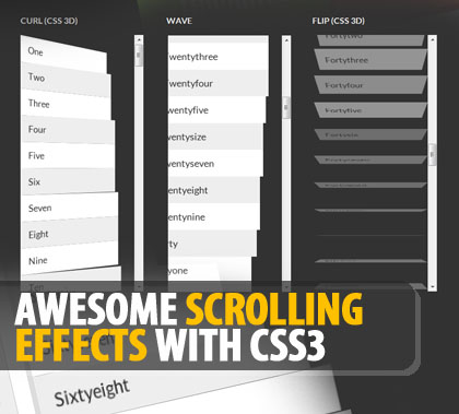 CSS3 scrolling effects