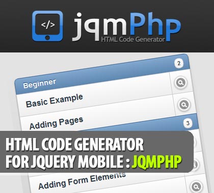 html-code-generator-for-jquery-mobile