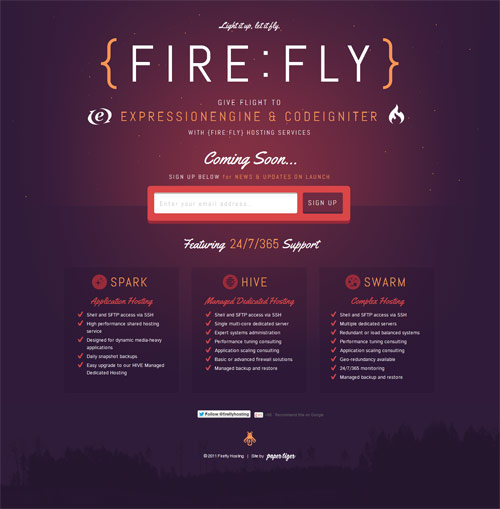 Fire Fly Coming Soon Page Design