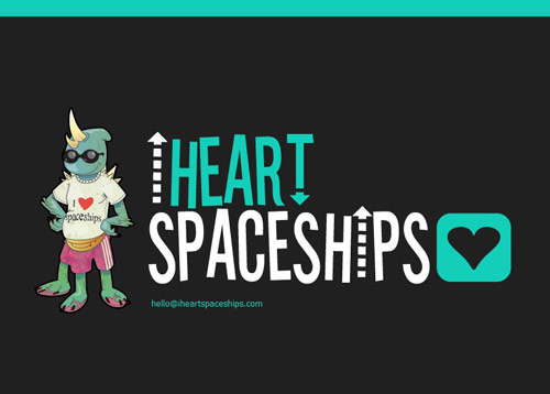 I Heart Spaceships Coming Soon Page Design