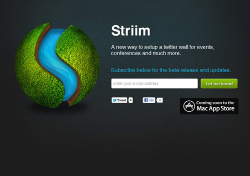 Striim Coming Soon Page Design