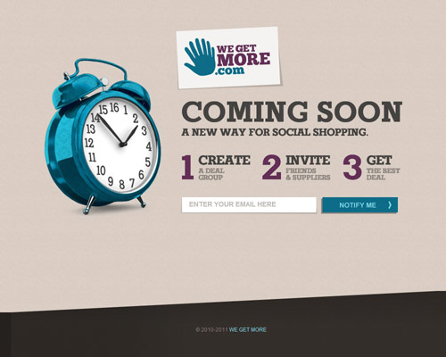 We Get More Coming Soon Page Design