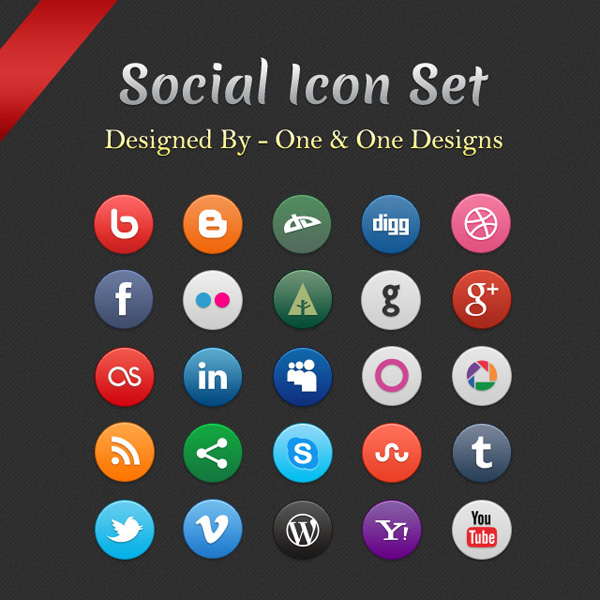 Free Social Icon Sets For Web Designers
