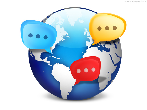 Global social network icon (PSD)