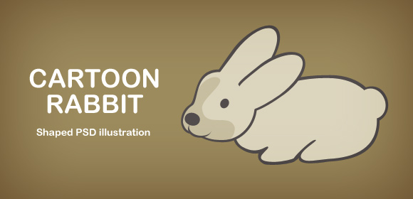 Illustration of cartoon rabbit (Free PSD)