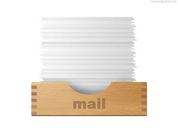 Inbox and outbox icons (PSD)