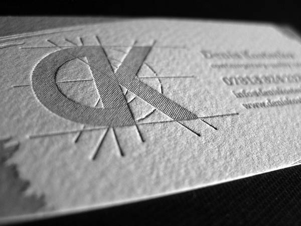 Letterpress Business Cards Design
