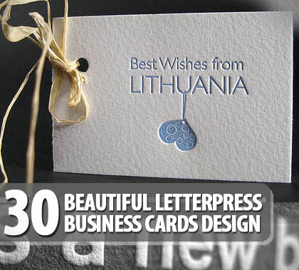 letterpress business cards design