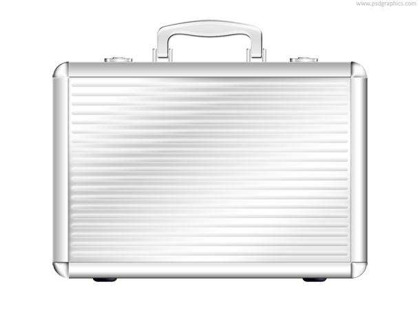 Metal briefcase icon (PSD)