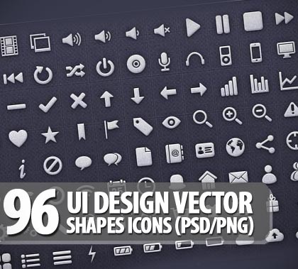 Vector Shapes Icons For UI Design