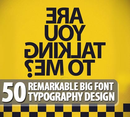 Big font typography design