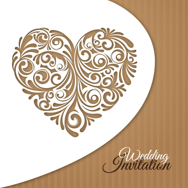 Wedding Invitation Card Vector Graphic