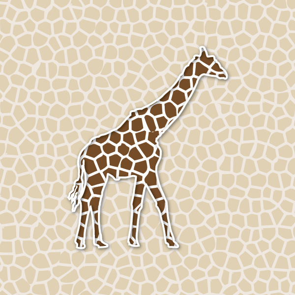 Giraffe Background Vector Graphic