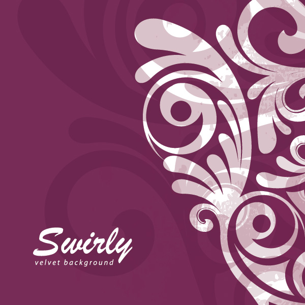 Swirly Velvet Background Vector Graphic