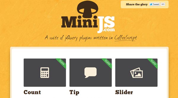 MiniJs: A Suite Of jQuery Plugins Written In CoffeeScript