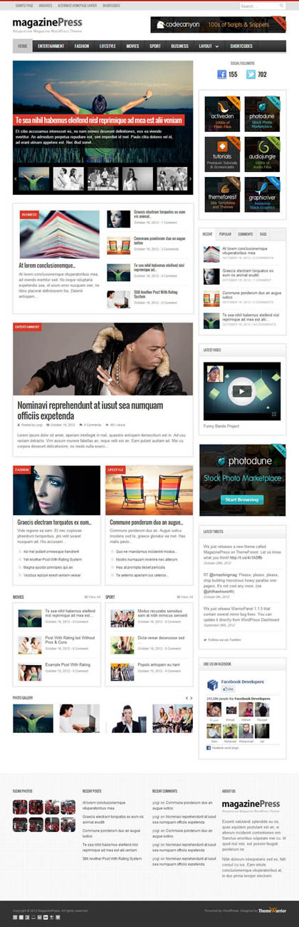 News Magazine Responsive WordPress Themes - 2