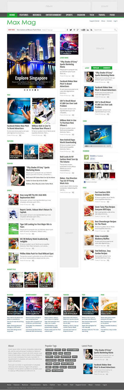 News Magazine Responsive WordPress Themes - 4