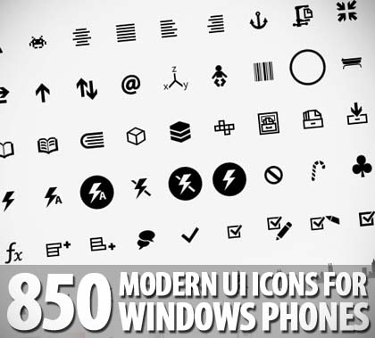 Modern -ui icons for windows phone