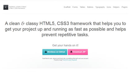 Workless: HTML5-CSS3 Framework
