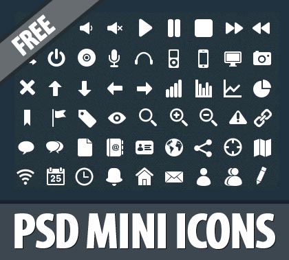 Free PSD Mini Icons Sets
