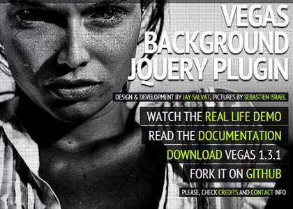 Vegas: Fullscreen Background Slideshows jQuery Plugin
