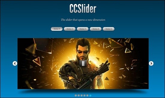 CCSlider – jQuery 3d Slideshow Plugin