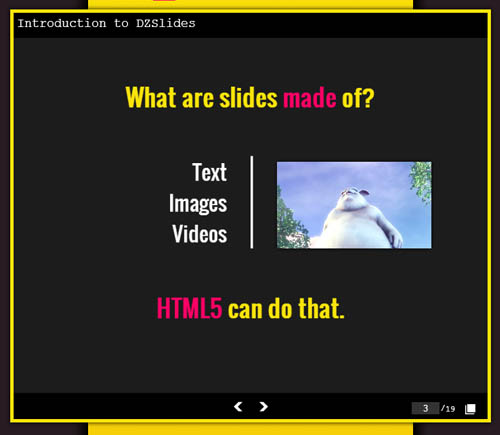 DZSlides - HTML5 and CSS3 Presentation Slider