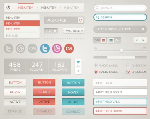 Free Psd UI Kits For Web and Mobile-26